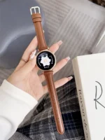 Echtleder Uhrenarmband für Samsung Galaxy Watch 7 6 5 4 Classic Huawei GT 20mm 22mm – Bild 3