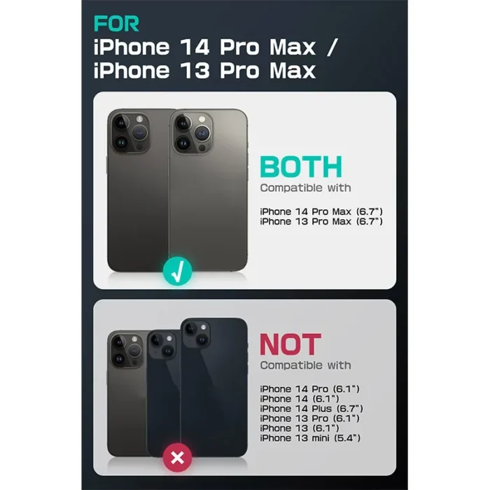 iPhone 14 Pro Max Hülle robust mit Kamera Deckel, MagSafe, Kickstand, Gürtelclip – Bild 2