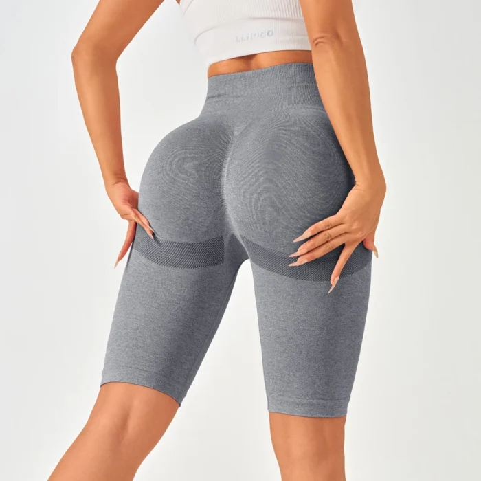 Frauen High Waist Tummy Control Knielange Leggings Butt Lifting Yoga Fitness – Bild 1