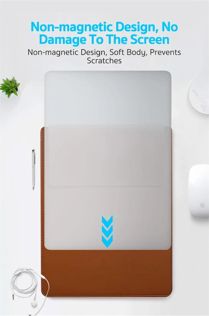 Dünne MacBook Air Pro Hülle 13-14 15-16 Zoll mit 2-in-1 Mauspad PU Tasche – Bild 5