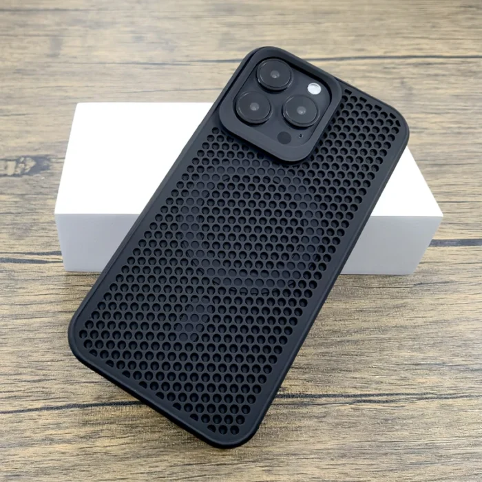 MagSafe Hülle für iPhone 16 15 14 13 12 Pro Max Perforiert Kühl Griffig Orange Blau – Bild 3