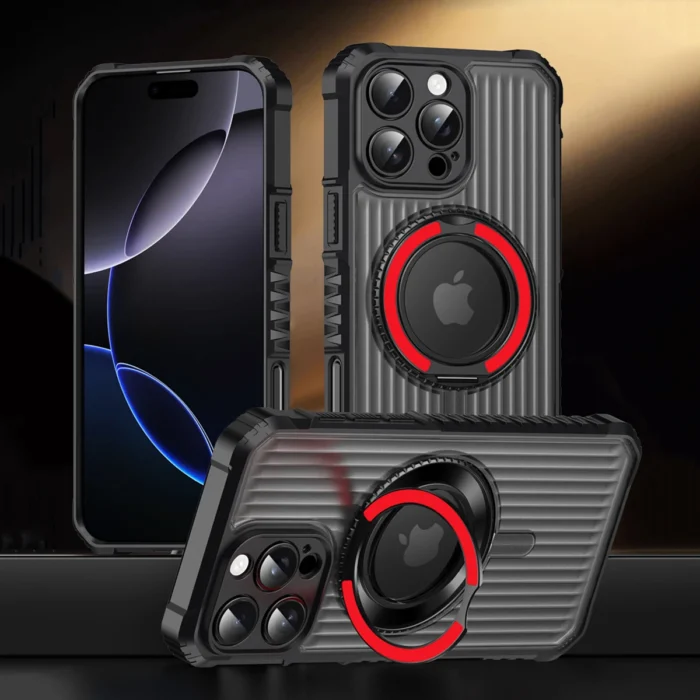 MagSafe iPhone Hülle mit 360° Drehständer & Magnetring Stoßschutz – Bild 1