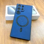 MagSafe Handyhülle für Samsung Galaxy S24 S23 Kunstleder Cover mit Hirsch Motiv – Bild 4