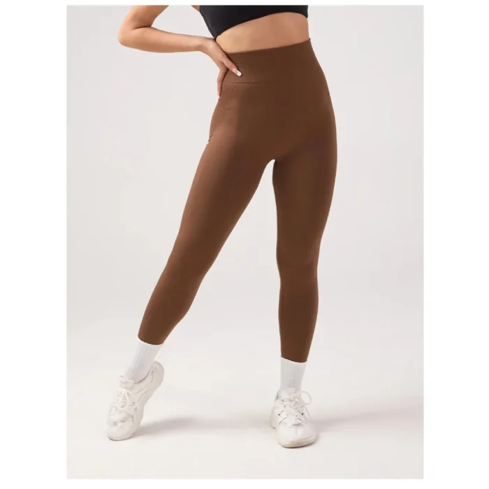 Hochtaillierte Fitnessleggings für Frauen Nahtlos Atmungsaktiv Yoga Sport Gym – Bild 2