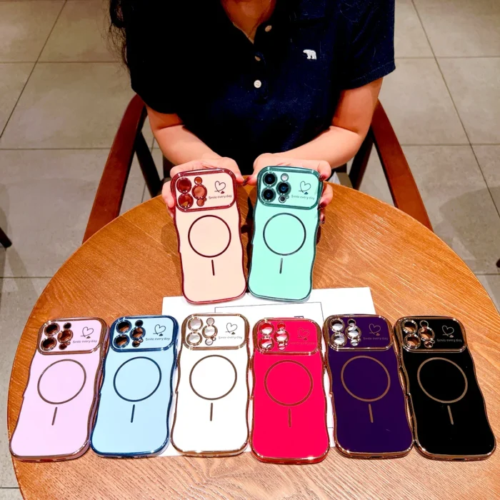 MagSafe iPhone Hülle 16 15 14 13 12 11 Pro Max glänzend mit "Smile" Aufdruck – Bild 6