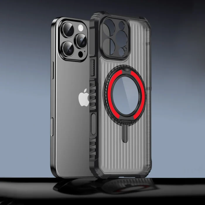 MagSafe iPhone Hülle mit 360° Drehständer & Magnetring Stoßschutz – Bild 3