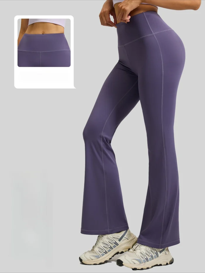 Hochtaillierte Schlaghose Flared Pants Yoga Fitness Leggings für Frauen – Bild 6
