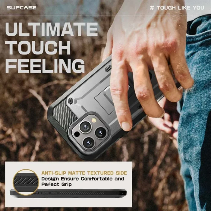 SupCase Unicorn Beetle Pro iPhone 16 Pro Max Hülle mit Kickstand Gürtelclip Bildschirmschutz – Bild 6