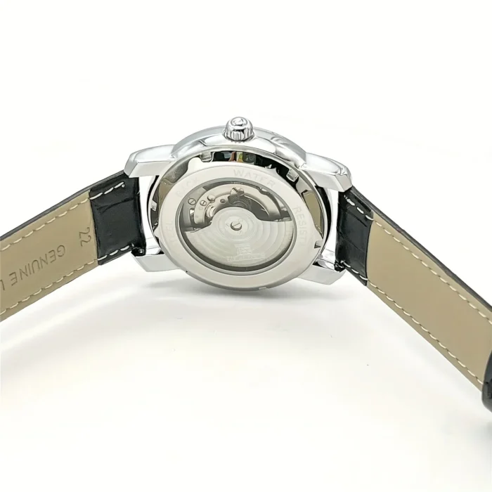 Herren Automatik Uhr Skeleton 40mm Lederarmband Wasserabweisend Mineralglas – Bild 2