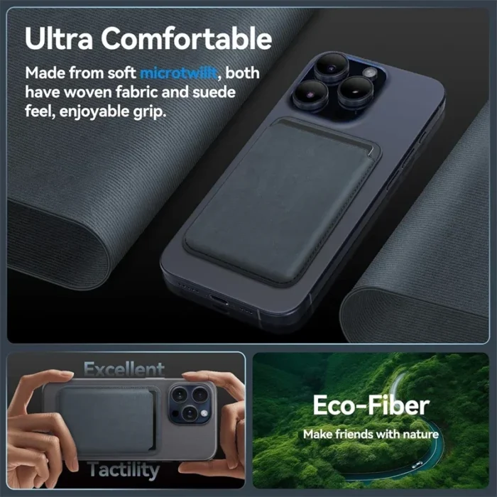 MagSafe Kartenhalter für iPhone 12 13 14 15 mit Telefonständer 3 Karten – Bild 5