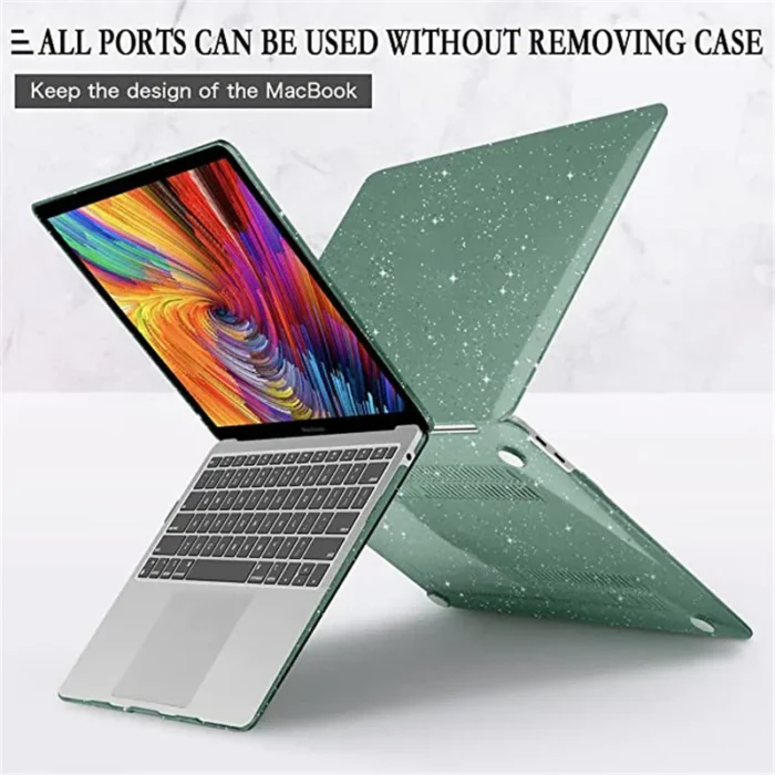 Glitzer Komplettset für MacBook Air M2 13" 14" Case mit Folie Tastaturschutz – Bild 4