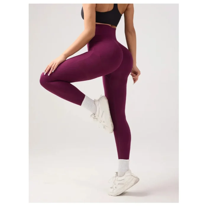 Hochtaillierte Fitnessleggings für Frauen Nahtlos Atmungsaktiv Yoga Sport Gym – Bild 5