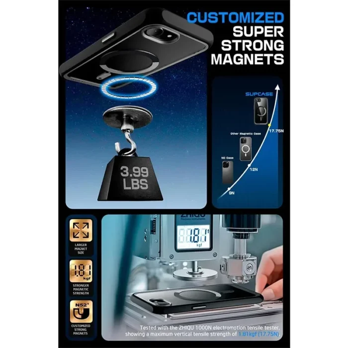 SUPCASE Hülle für iPhone 16e 6.1" 2025 MagSafe kompatibel Magnetisch Transparent Stoßfest – Bild 3