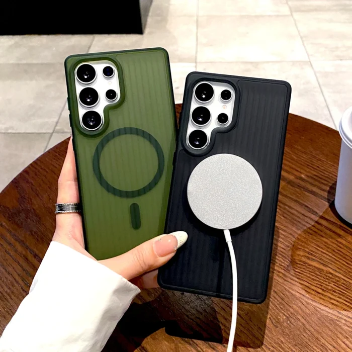 MagSafe Hülle für Samsung Galaxy S21 S22 S23 S24 S25 Ultra Plus Matte Grip – Bild 5