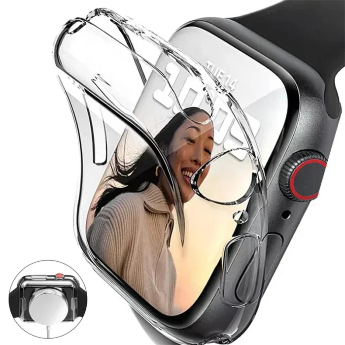 Transparenter TPU Gehäuseschutz für Apple Watch Serie 10 9 8 7 SE Ultra 38 40 41 42 44 45 46 49 mm – Bild 1