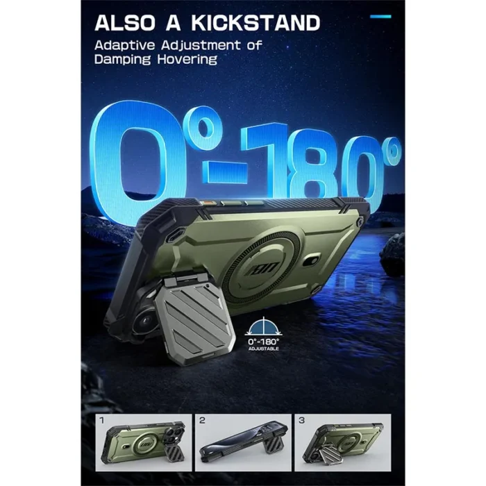 SUPCASE Militär Schutz Hülle für iPhone 15 Pro Max 6.7" mit Kickstand & Kamera Klappe – Bild 3