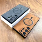 Hülle f. Samsung S24 S23 Lederoptik MagSafe Case Hirsch Design