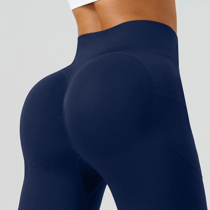 Flared Yoga Pants Damen High Waist Seamless mit Taschen Tummy Control Sport – Bild 5