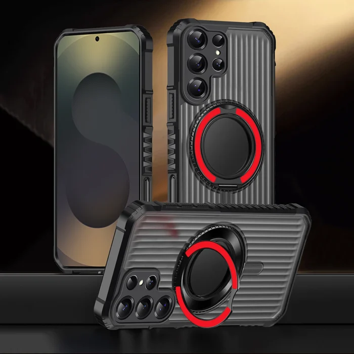 kf-Seb3d63923639410a9e4f2a99dcf578a36.webp 360° Rotierender Ringhalter Kickstand Hülle für Samsung Galaxy S25 S24 Ultra – Bild 1