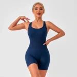 Seamless Damen Jumpsuit Slim Fit Yoga Bodysuit mit Bauch-Support & Scrunch – Bild 2