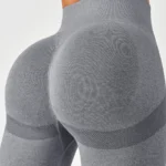 Frauen High Waist Tummy Control Knielange Leggings Butt Lifting Yoga Fitness – Bild 6