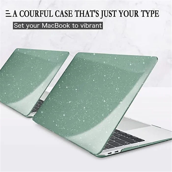 Glitzer Komplettset für MacBook Air M2 13" 14" Case mit Folie Tastaturschutz – Bild 2
