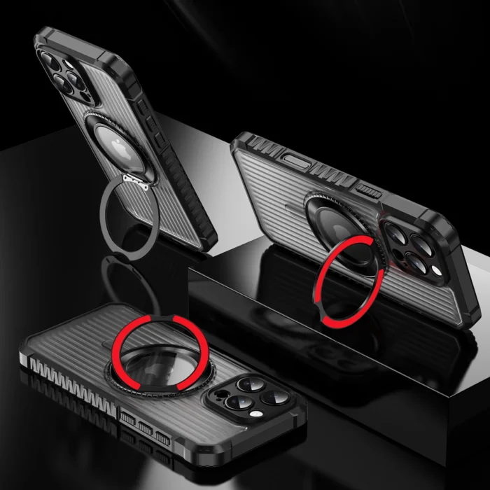 MagSafe iPhone Hülle mit 360° Drehständer & Magnetring Stoßschutz – Bild 2