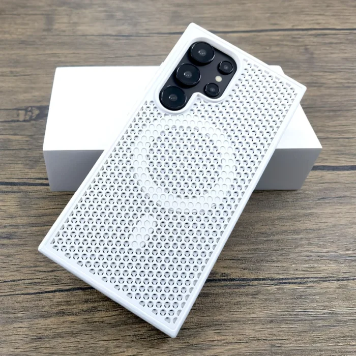 Hülle f. Samsung Galaxy S24 S23 Ultra MagSafe Case perforiert Kühlung schwarz – Bild 4