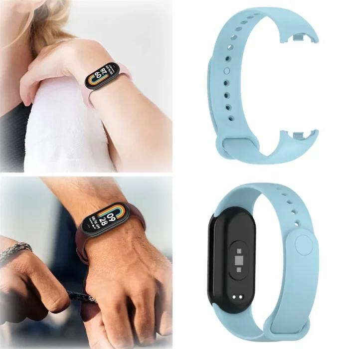 Armband f. Xiaomi Mi Band 8 NFC Silikon Sport Armband Quick Release – Bild 6