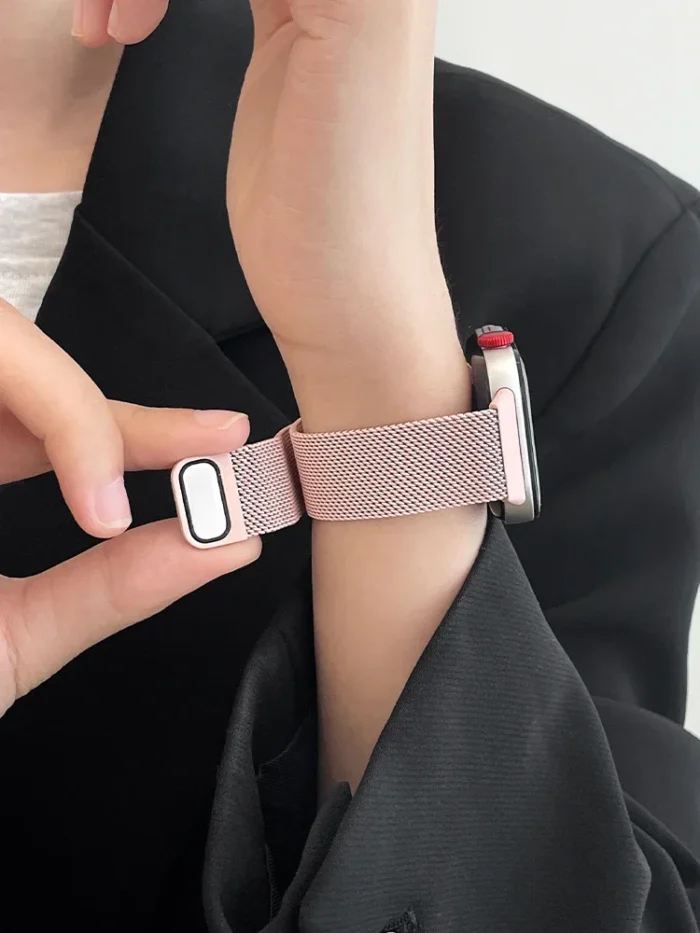 Milanese Armband für Huawei Watch Fit 2 3 4 4 Pro Magnetisch Edelstahl Silber – Bild 3