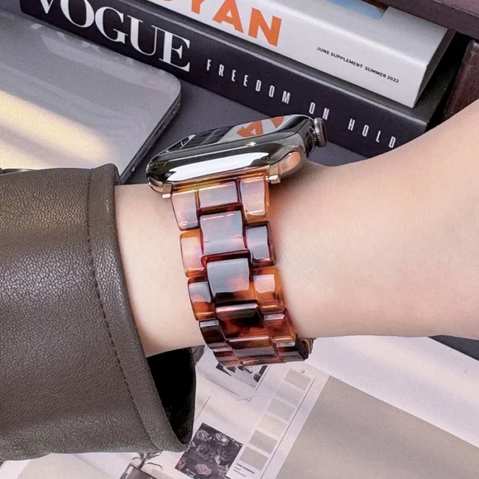 Marmor Harz Armband für Apple Watch verstellbar Größen 38 40 41 42 44 45 49mm – Bild 1