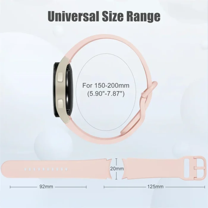 No-Gap Sportarmband für Samsung Galaxy Watch 7 6 5 4 20mm wasserabweisend – Bild 6