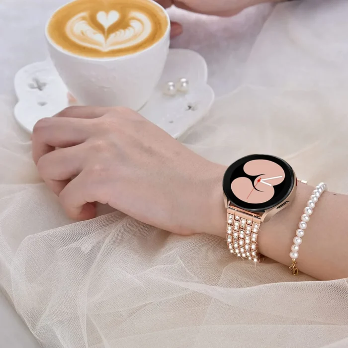 Kristall Smartwatch-Armband 20mm 22mm verstellbar für Samsung Galaxy Amazfit mit Werkzeug – Bild 3