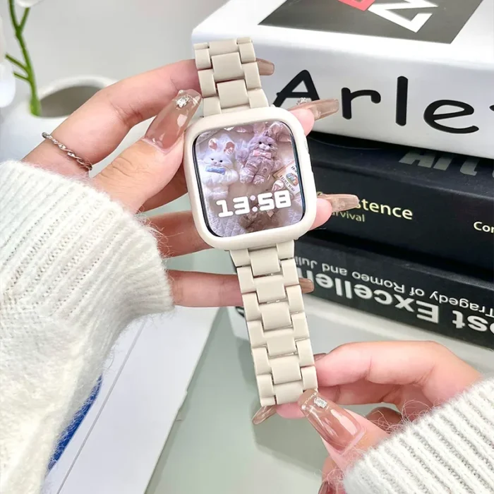 Marmor Harz Armband für Apple Watch verstellbar Größen 38 40 41 42 44 45 49mm – Bild 4