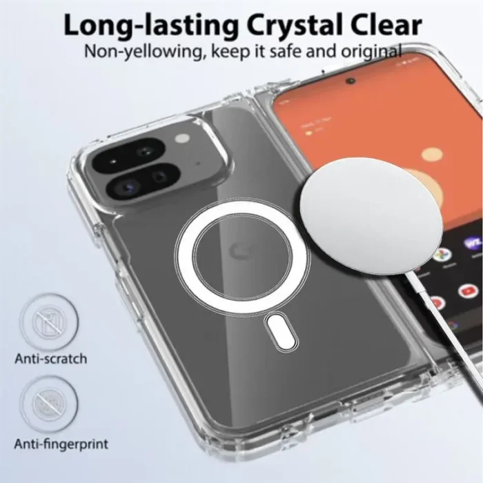 Transparente MagSafe-kompatible Hülle für Google Pixel 9 Pro Fold 10 Pro Fold stoßfest – Bild 2