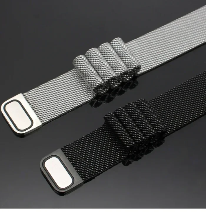 Milanese Armband Magnet Edelstahl für Huawei Watch Fit 3 20mm 22mm Silber – Bild 5
