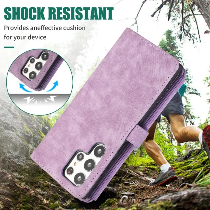 Wallet Case für Samsung Galaxy S20 bis S24 & Note Handyhülle mit 9 Kartenfächern & Kickstand – Bild 6