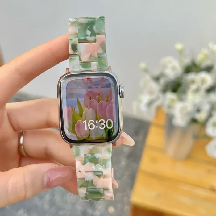 Marmor Harz Armband für Apple Watch verstellbar Größen 38 40 41 42 44 45 49mm – Bild 3