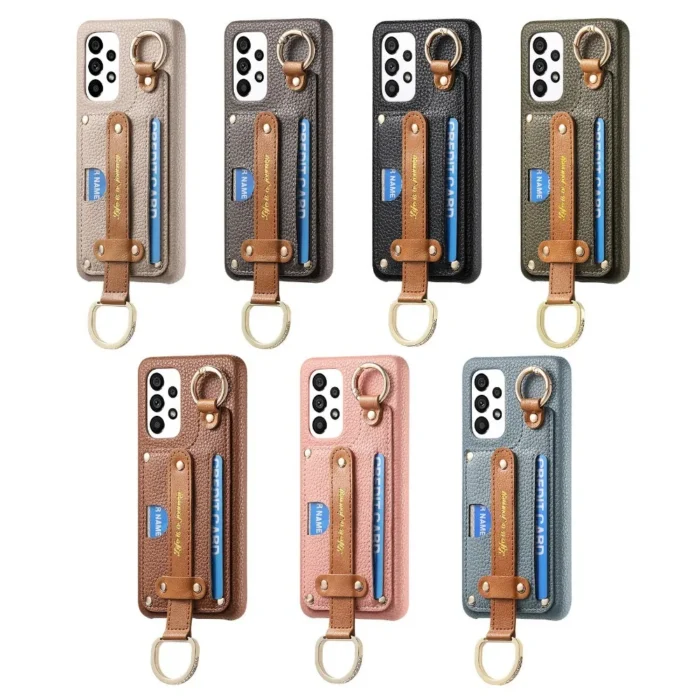 Wallet Case für Samsung Galaxy S24 Ultra S23 A55 A35 mit Kartenfach, Ringhalter & Handgelenkriemen – Bild 6