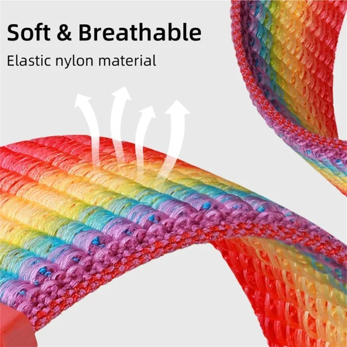 Nylon Armband f. Huawei Watch Fit 3 Sport Loop atmungsaktiv Klettverschluss – Bild 3