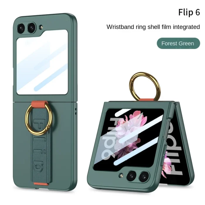 Schutzhülle für Samsung Galaxy Z Flip 6 & 5 mit integriertem Fingerring & Handschlaufe – Bild 6