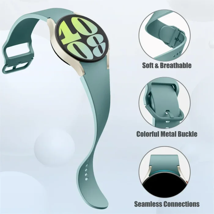 No-Gap Sportarmband für Samsung Galaxy Watch 7 6 5 4 20mm wasserabweisend – Bild 3