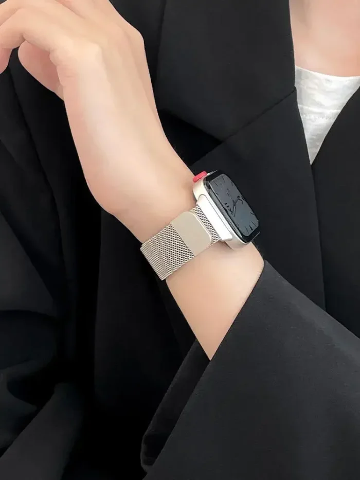 Milanese Armband Magnet Edelstahl für Huawei Watch Fit 3 20mm 22mm Silber – Bild 2