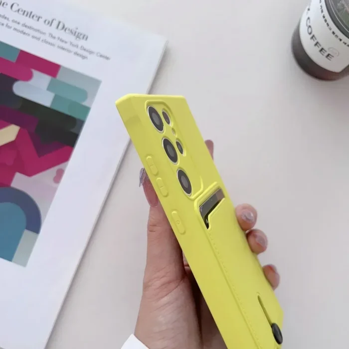 Samsung Galaxy Hülle mit Kartenfach Matte Schutz Case S25 S24 S23 S22 – Bild 6