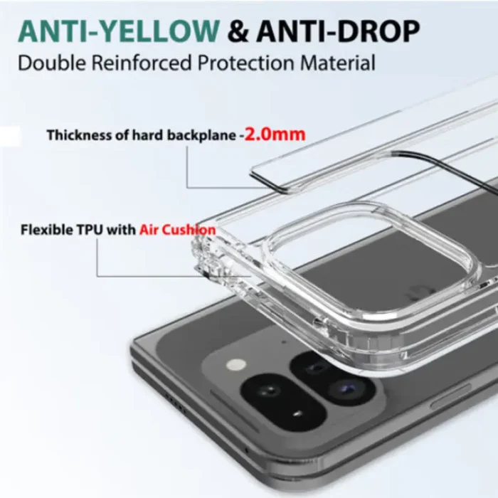 Transparente MagSafe-kompatible Hülle für Google Pixel 9 Pro Fold 10 Pro Fold stoßfest – Bild 4