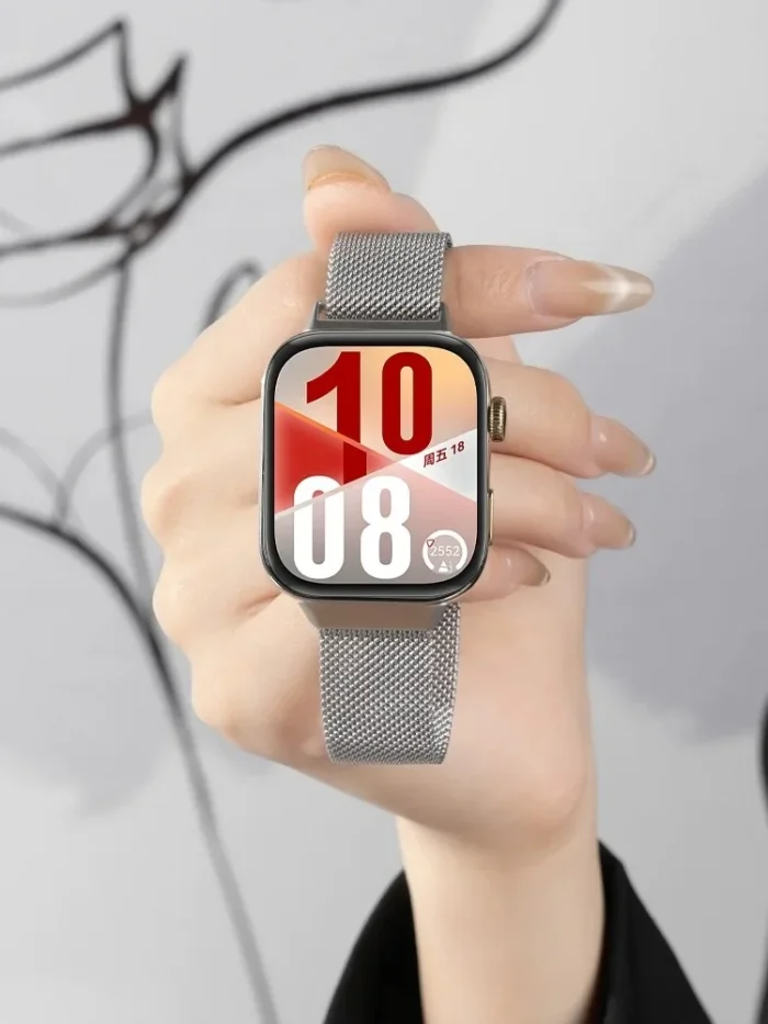 Milanese Armband für Huawei Watch Fit 2 3 4 4 Pro Magnetisch Edelstahl Silber – Bild 2