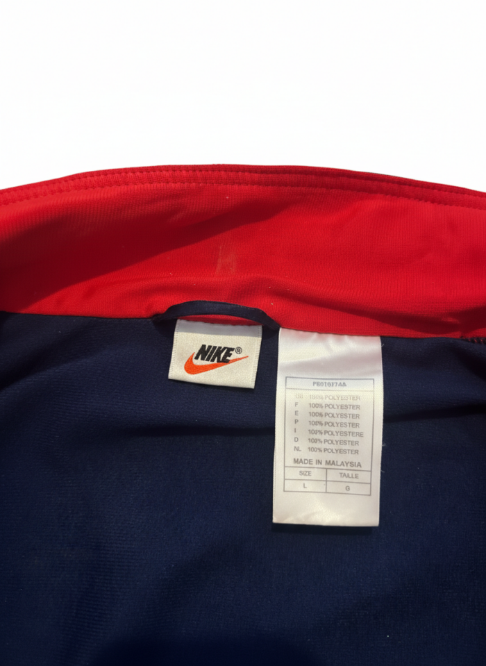 Nike Trainingsjacke Vintage Farbblock Dunkelblau L – Bild 4