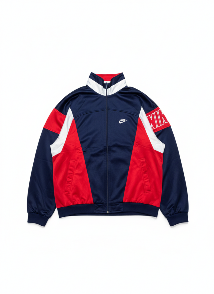 Nike Trainingsjacke Vintage Farbblock Dunkelblau L – Bild 1