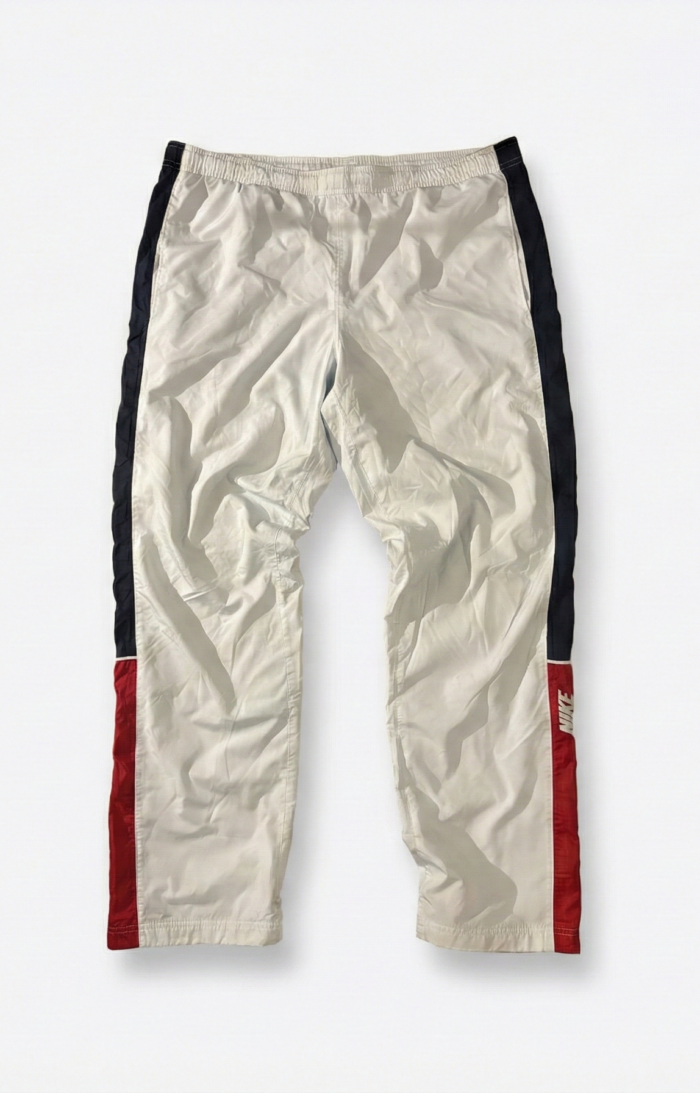 Nike Trainingshose Trackpants Hellgrau Weiß XL Colorblock Swoosh – Bild 1