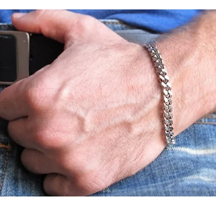 Kubanisches Gliederarmband Edelstahl 3-11mm Breite Wasserabweisend für Männer Frauen Geschenk – Bild 1